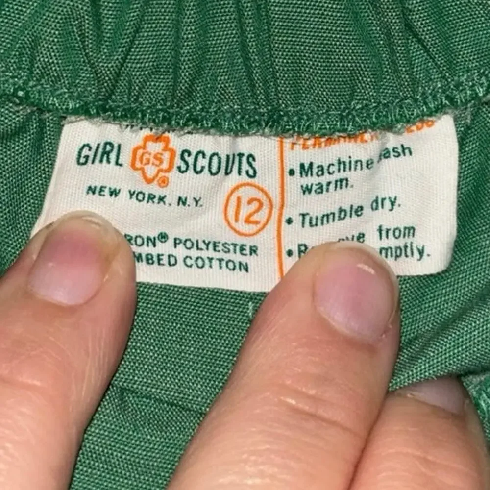 Vintage Girl Scouts 1970’s green jumper with pants (size 12)